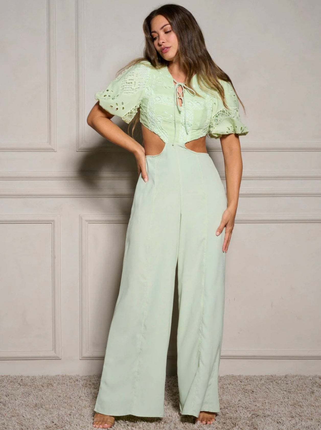 Pistachio Glam Jumpsuit