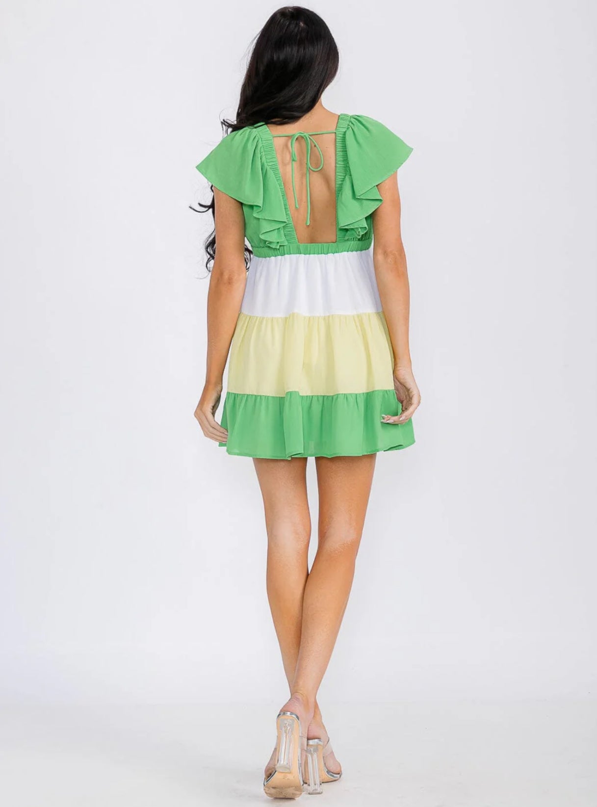 Electric Zest Bloom Colorblock Dress